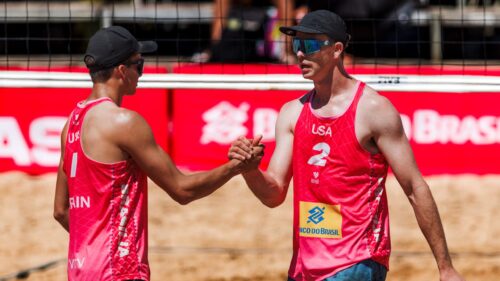 Майлз Партейн (слева) и Эндрю Бенеш из США / Фото - FIVB