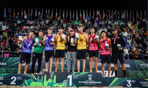 Пьедестал Чемпионата Мира U21 2025 в Мексике / Фото - FIVB